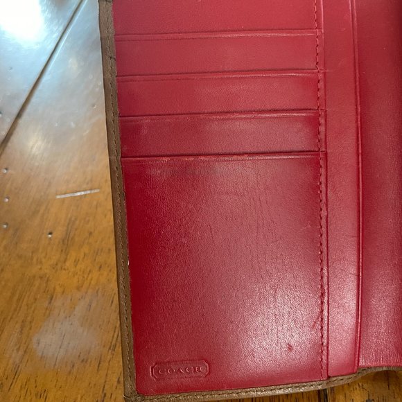 Coach Brown Signature Canvas Small Cardholder Wallet - Picture 7 of 16